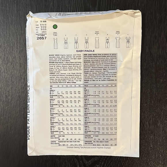 Vintage Dress Sewing Pattern: Vogue’s Basic Design - Picture 3 of 5